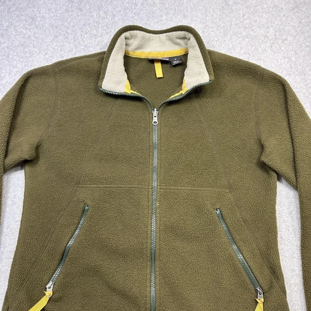 Vintage Patagonia Synchilla Jacket Women Medium Brown Green Zip Pockets 2000 USA